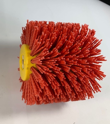 Abrasive Wire Drawing Wheel Drum Burnishing Polishing Brush For Wooden Furniture Floor Polishing 120X100mm 60 Grit