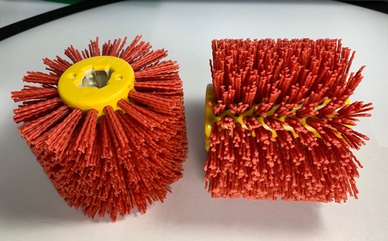 Abrasive Wire Drawing Wheel Drum Burnishing Polishing Brush For Wooden Furniture Floor Polishing 120X100mm 60 Grit